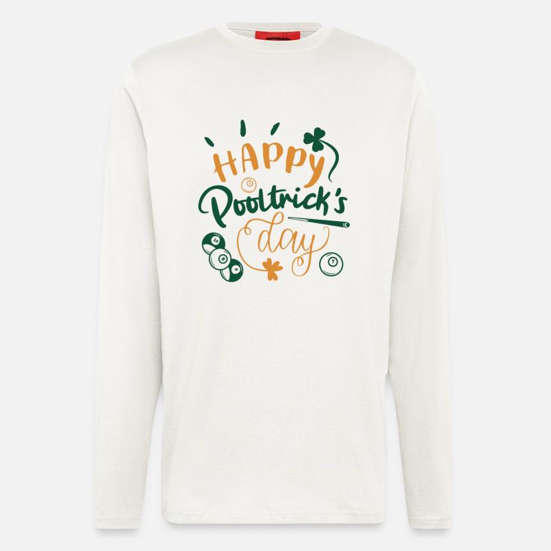 St. Patrick's Billard - Langarmshirt - made by SPREAD  - OFF WHITE