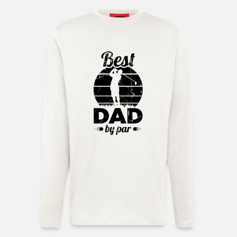 Bester Papa auf dem Golfplatz - Langarmshirt - made by SPREAD  - OFF WHITE