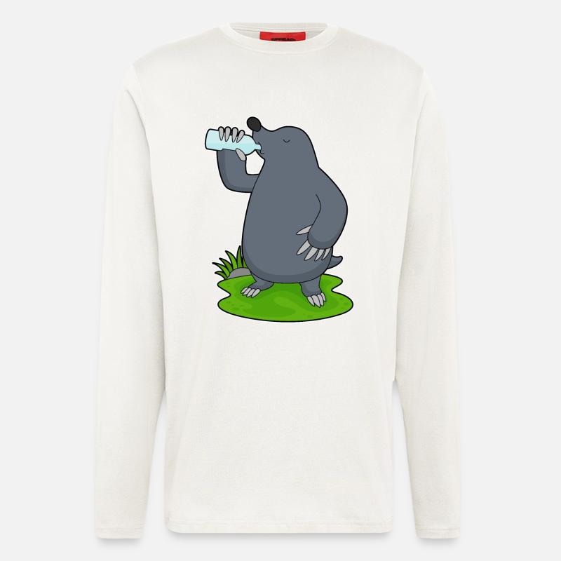 Mole water bottle - Longsleeve - made by SPREAD - OFF WHITE