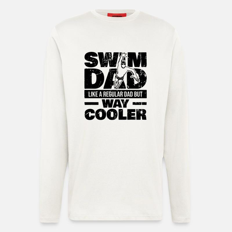 Schwimmer Vater - Langarmshirt - made by SPREAD  - OFF WHITE