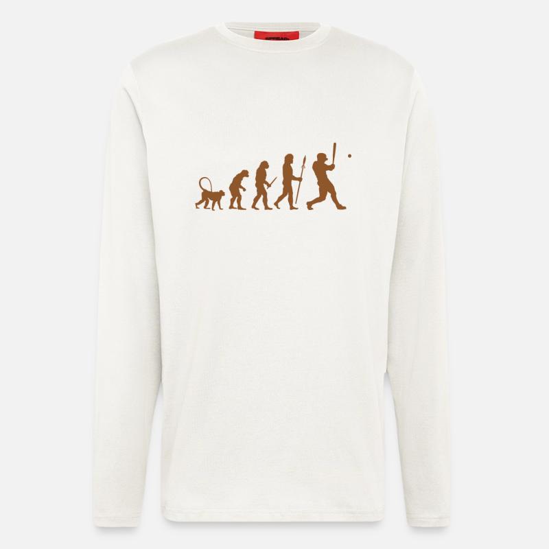 Baseball Evolution - Langarmshirt - made by SPREAD  - OFF WHITE