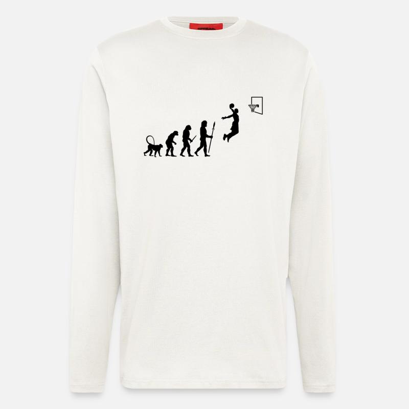 Basketball Evolution - Longsleeve - made by SPREAD  - OFF WHITE