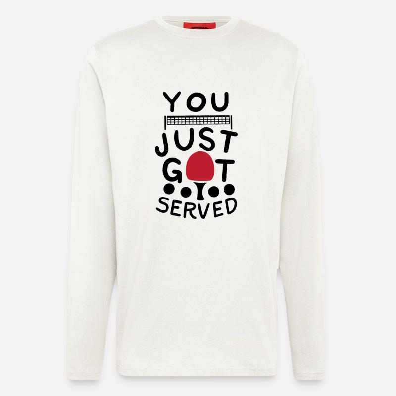 Ping Pong Spruch - Langarmshirt - made by SPREAD  - OFF WHITE