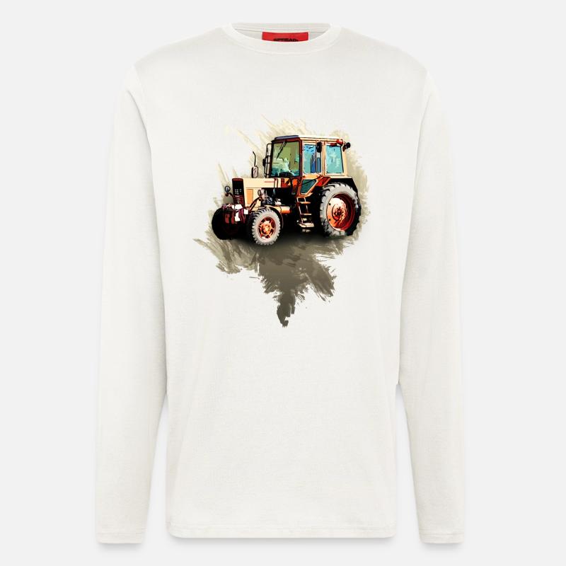 Belarus MTZ 82 Traktor - Langarmshirt - made by SPREAD  - OFF WHITE