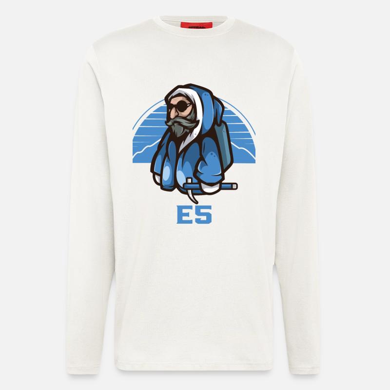 Alpenüberquerung E5 Alpenüberquerer - Langarmshirt - made by SPREAD  - OFF WHITE