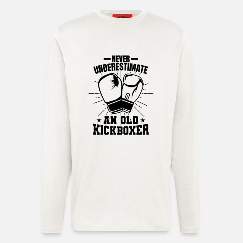 Kickboxer Opa - Langarmshirt - made by SPREAD  - OFF WHITE