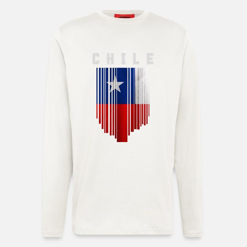 Flagge von Chile - Langarmshirt - made by SPREAD  - OFF WHITE