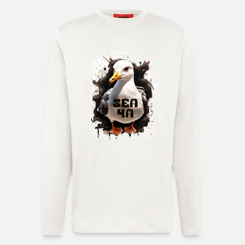 Sea Ya Möwe  - Langarmshirt - made by SPREAD  - OFF WHITE