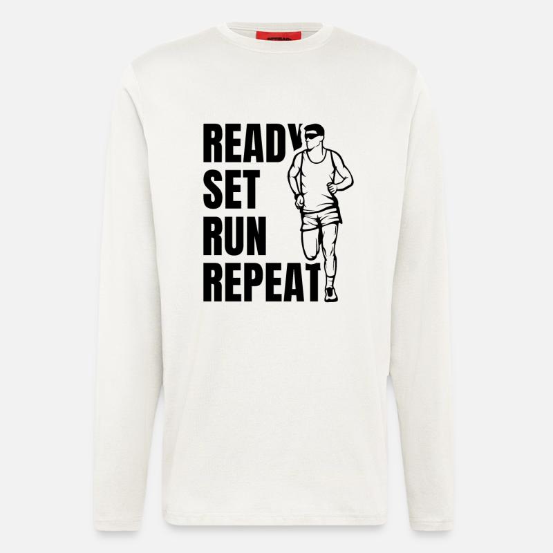 Läufer Spruch - Langarmshirt - made by SPREAD  - OFF WHITE