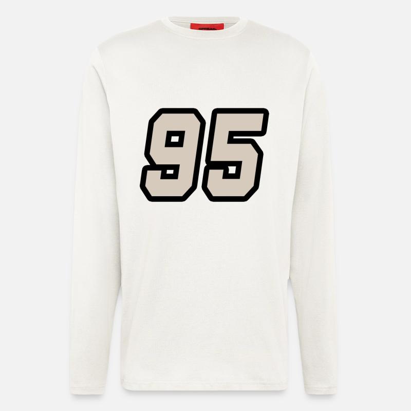 Nummer fünfundneunzig 95 - Langarmshirt - made by SPREAD  - OFF WHITE
