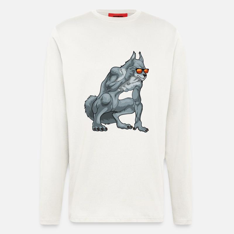 Werwolf Halloween Sonnenbrille - Langarmshirt - made by SPREAD - OFF WHITE