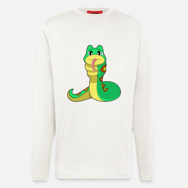 Schlange Essen - Langarmshirt - made by SPREAD - OFF WHITE