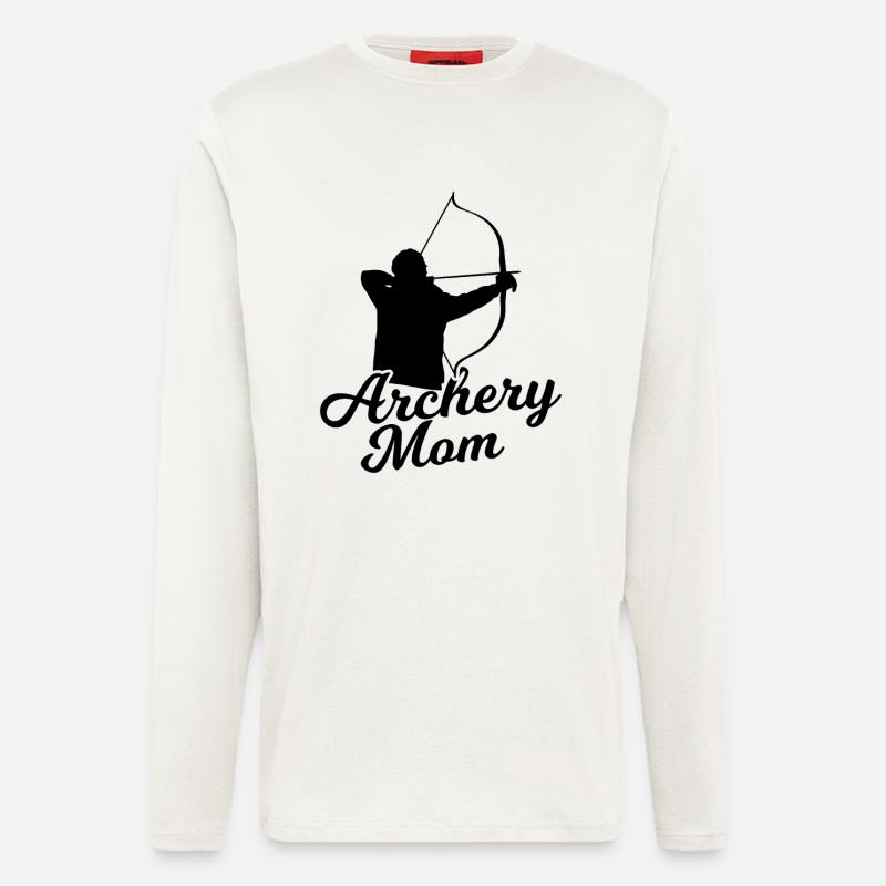 Bogenschießen Mutter - Langarmshirt - made by SPREAD  - OFF WHITE