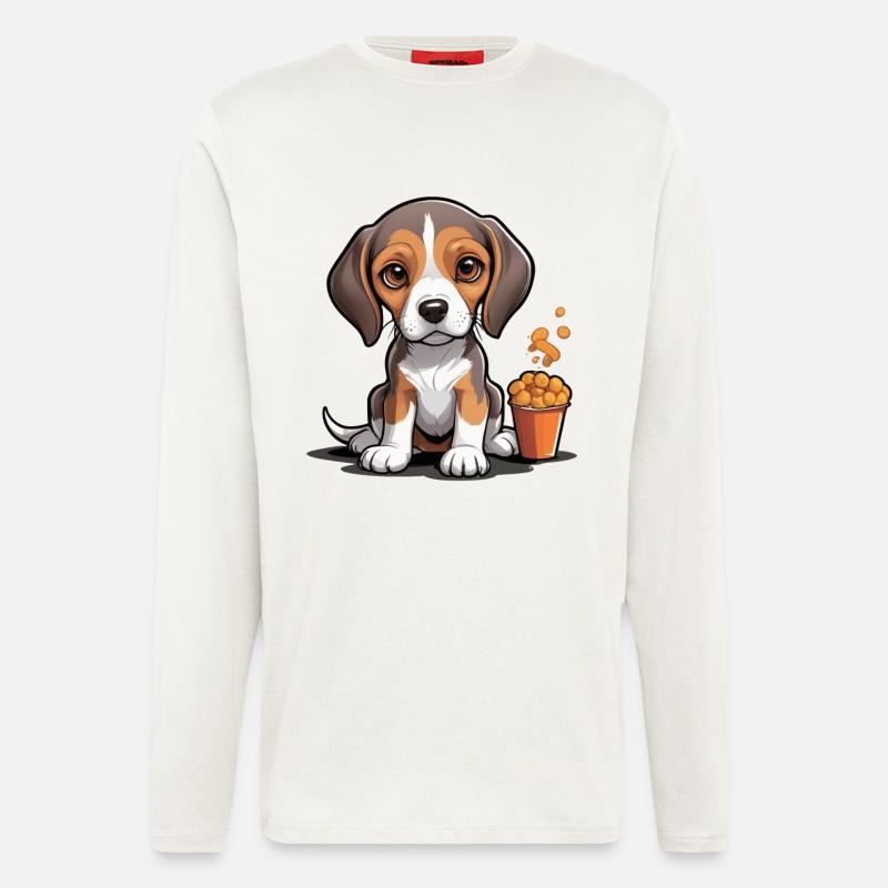 Beagle Snack Time - Langarmshirt - made by SPREAD  - OFF WHITE