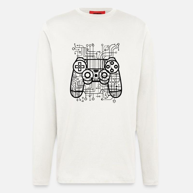 Spiel Controller - Langarmshirt - made by SPREAD  - OFF WHITE