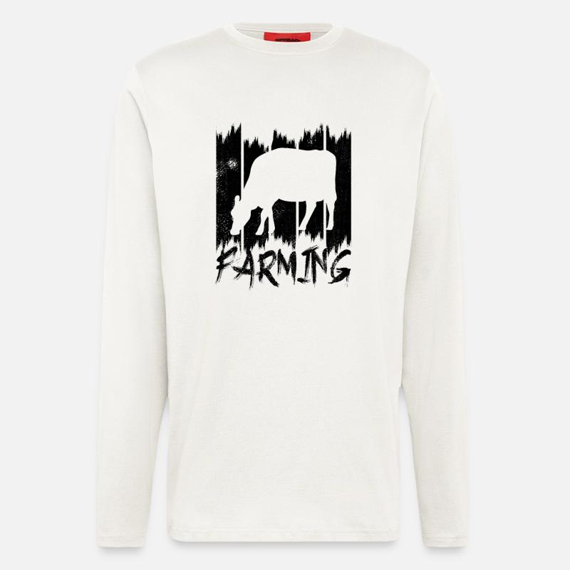 Rinderzucht - Langarmshirt - made by SPREAD  - OFF WHITE