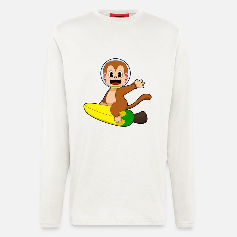 Affe Banane  - Langarmshirt - made by SPREAD  - OFF WHITE