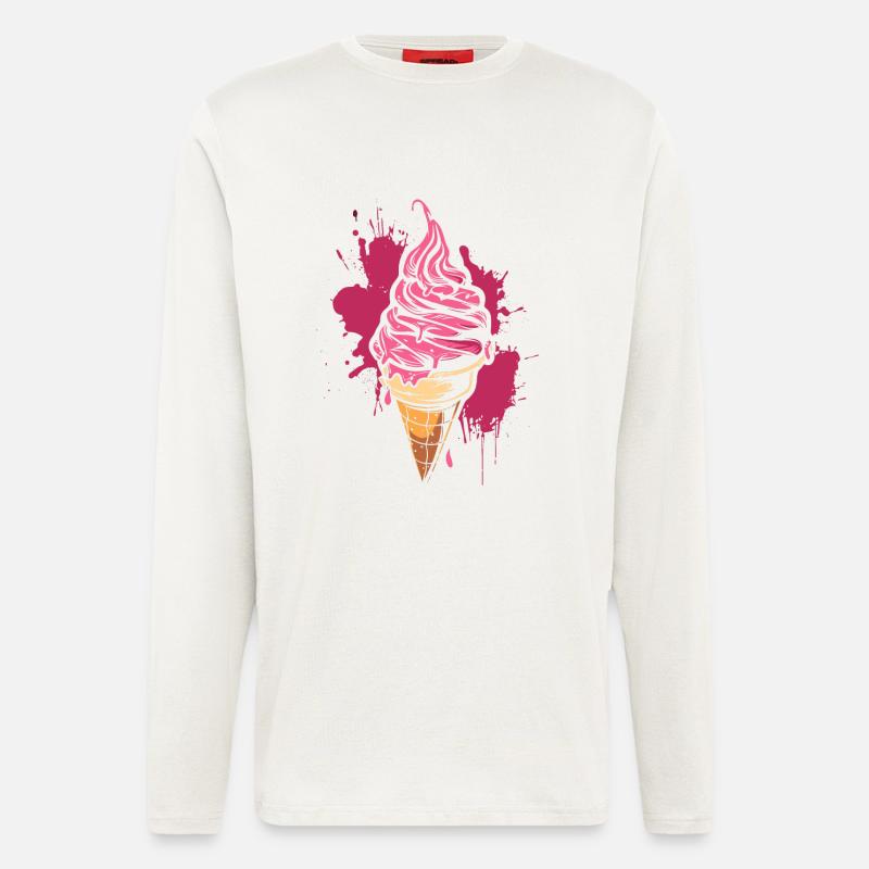 Softeis Farbkleckse - Langarmshirt - made by SPREAD  - OFF WHITE