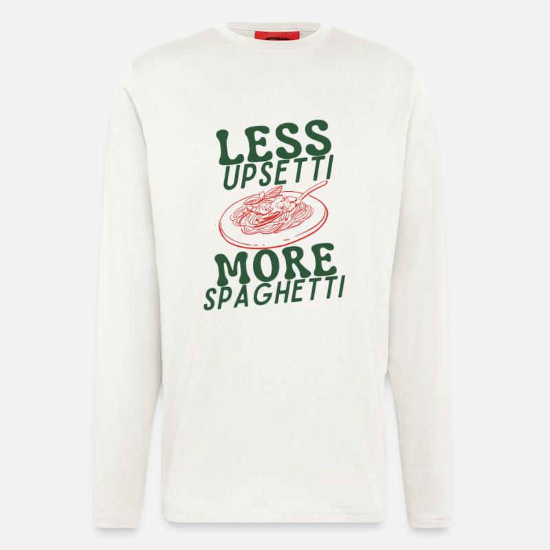 Less Upsetti More Spaghetti - Langarmshirt - made by SPREAD  - OFF WHITE