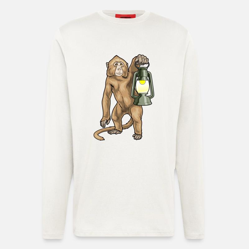 Monkey Lantern - Longsleeve - made by SPREAD - OFF WHITE