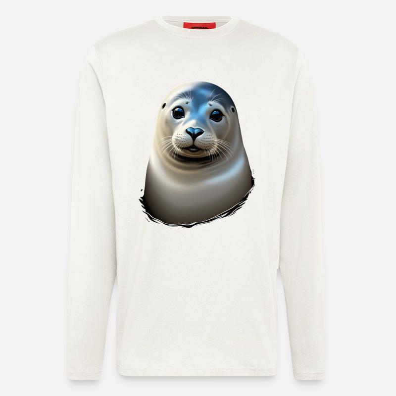 Schöne Robbe - Langarmshirt - made by SPREAD  - OFF WHITE