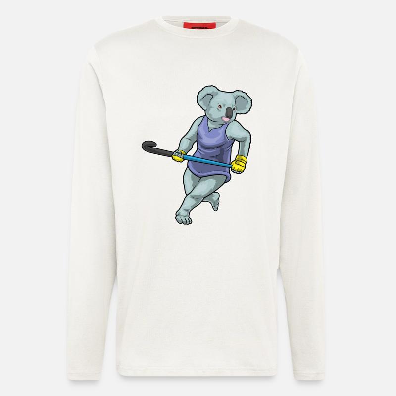 Bâton de hockey Koala - Manches longues bio décontracté fabriqué en UE - OFF WHITE