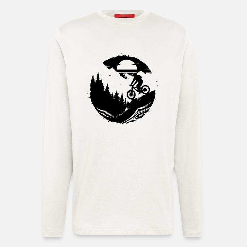 Mountain Biking Sketch - Longsleeve - made by SPREAD  - OFF WHITE