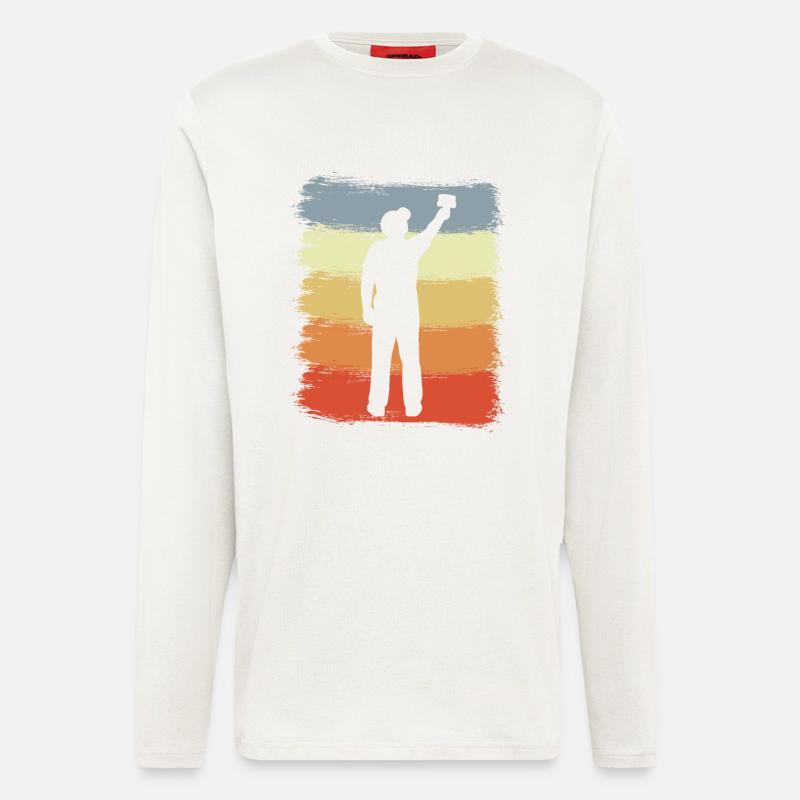Maler Retro Look - Langarmshirt - made by SPREAD  - OFF WHITE