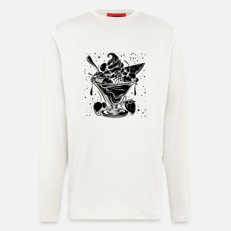 Eiscreme Eisbecher - Langarmshirt - made by SPREAD  - OFF WHITE