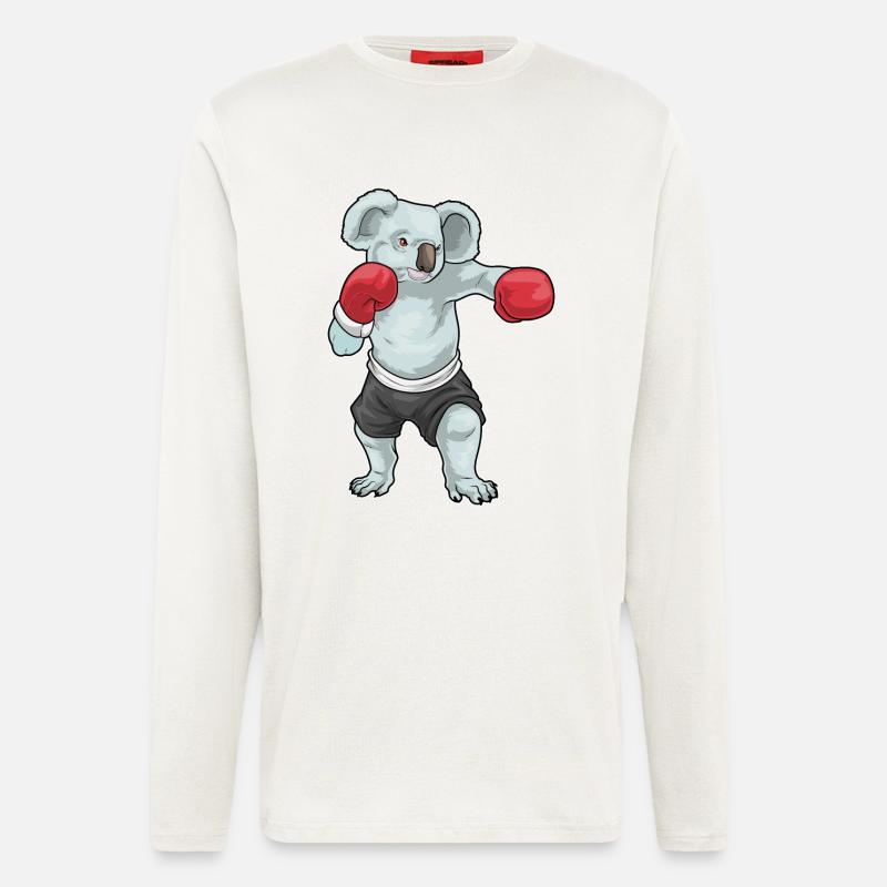 Koala Boxer Boxhandschuhe Boxen - Langarmshirt - made by SPREAD  - OFF WHITE