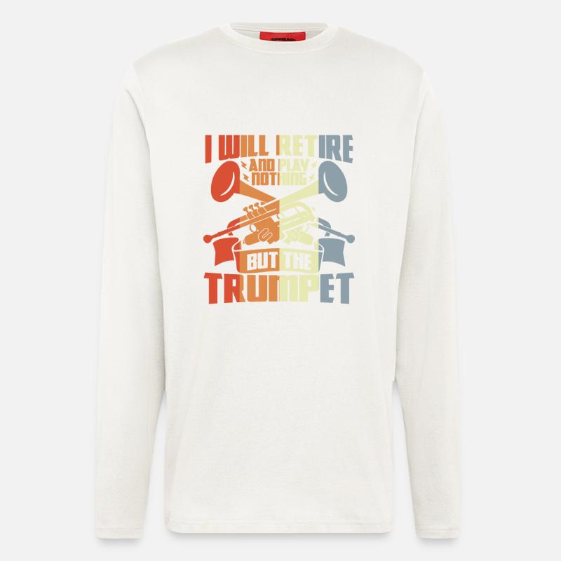 Pensionierter Trompeter - Langarmshirt - made by SPREAD  - OFF WHITE
