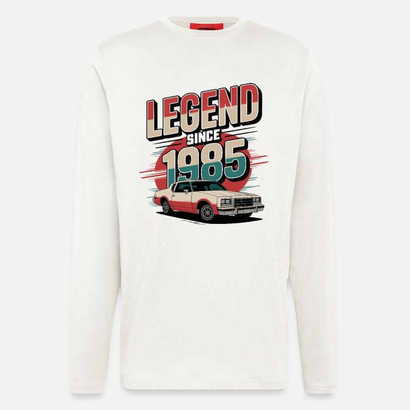 Legende seit 1985 Klassisches Retro-Auto - Langarmshirt - made by SPREAD  - OFF WHITE