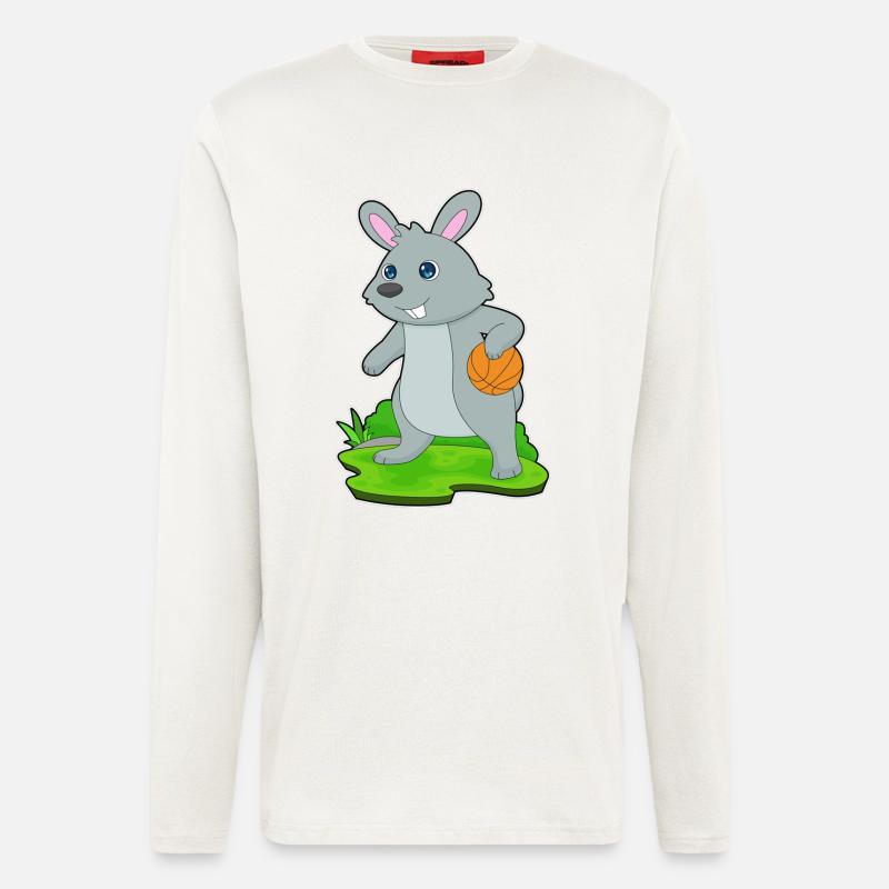 Bunny Basketteur Basketteur - Manches longues bio décontracté fabriqué en UE - OFF WHITE