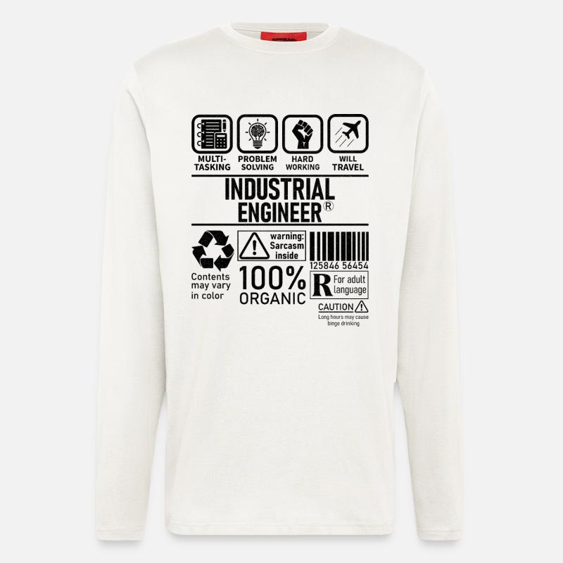 Industrial Engineer multi tasking problem solving - Langarmshirt - made by SPREAD  - OFF WHITE