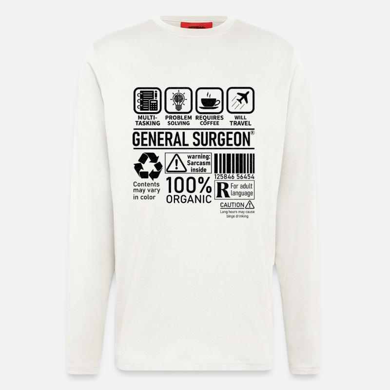 General Surgeon multi tasking problem solving - Longsleeve - made by SPREAD  - OFF WHITE