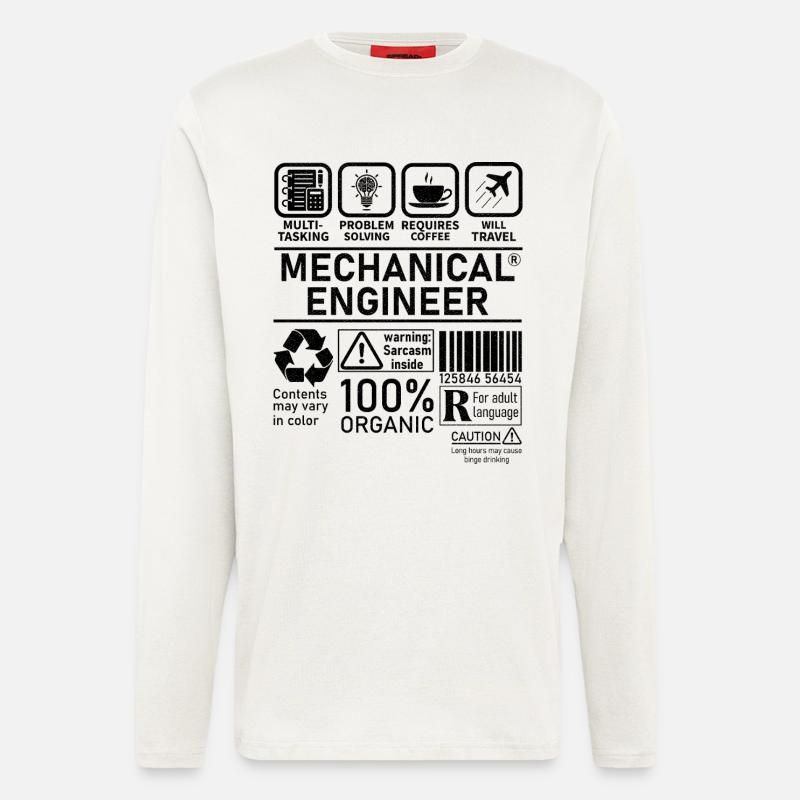 Mechanical Engineer multi tasking problem solving - Longsleeve - made by SPREAD  - OFF WHITE