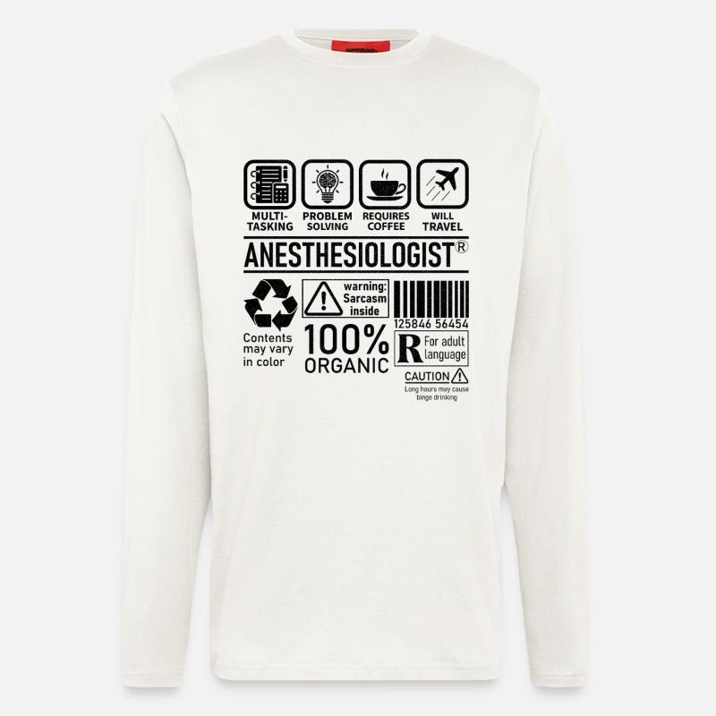 Anesthesiologist multi tasking problem solving - Langarmshirt - made by SPREAD  - OFF WHITE
