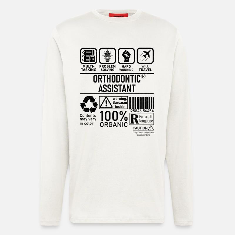 Orthodontic Assistant multi tasking problem - Longsleeve - made by SPREAD  - OFF WHITE