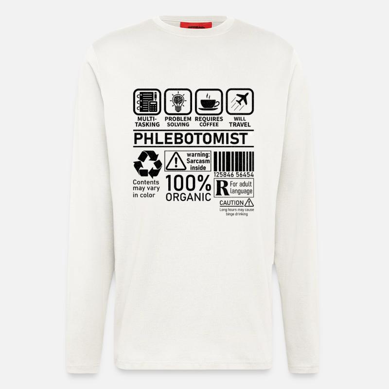 Phlebotomist multi tasking problem solving - Langarmshirt - made by SPREAD  - OFF WHITE