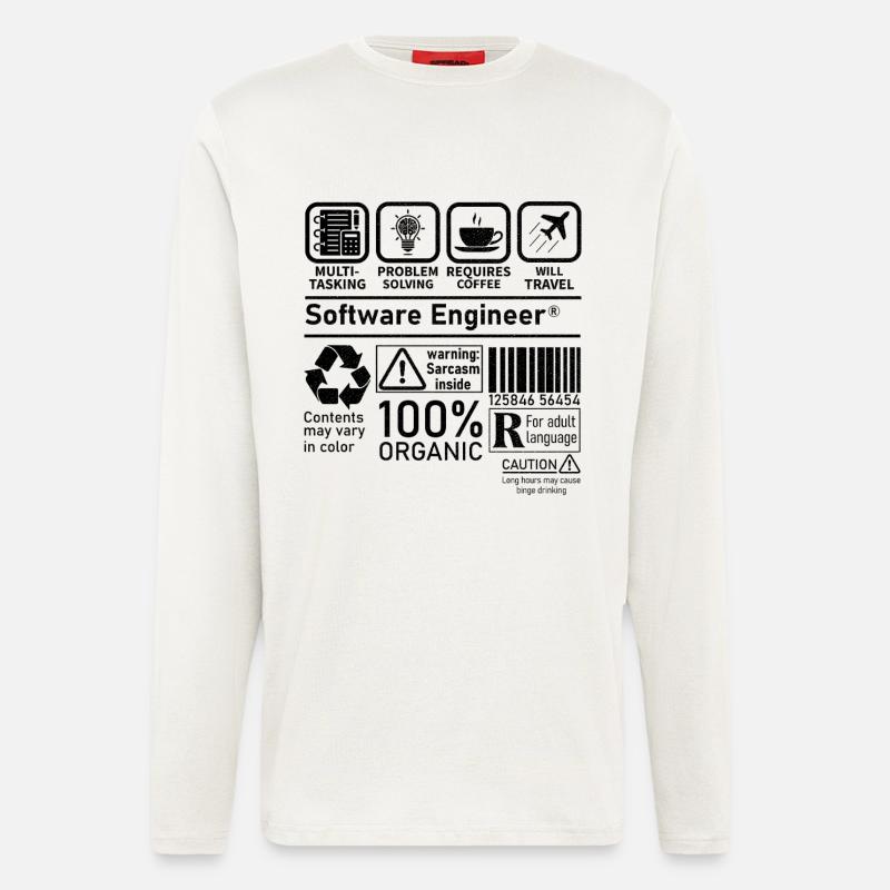 software engineer multi tasking problem solving - Longsleeve - made by SPREAD  - OFF WHITE