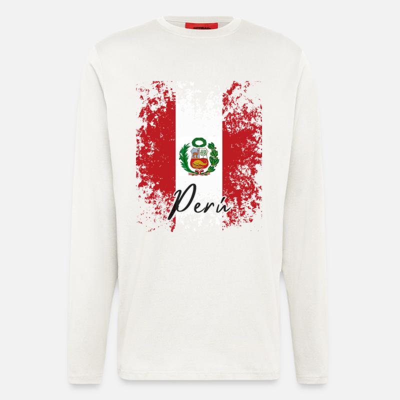 Peruvian pride, proud Peruvian - Longsleeve - made by SPREAD  - OFF WHITE