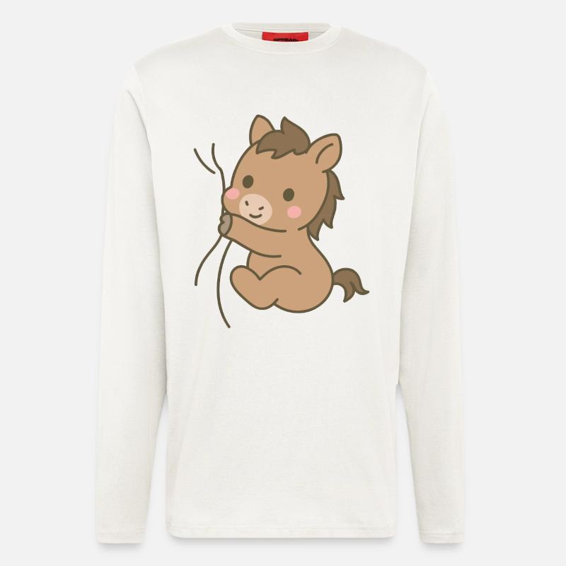 Eingekuschelt Pferdchen - Langarmshirt - made by SPREAD  - OFF WHITE