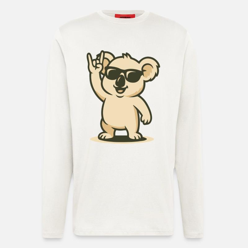 Rock’n’Koala - Langarmshirt - made by SPREAD  - OFF WHITE