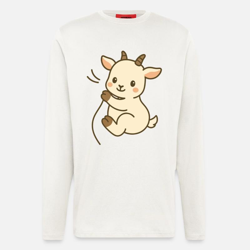 Kuschelzeit mit Zicklein - Langarmshirt - made by SPREAD - OFF WHITE