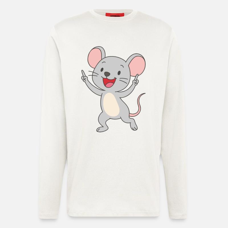 Dancing fun mouse - Longsleeve - made by SPREAD  - OFF WHITE