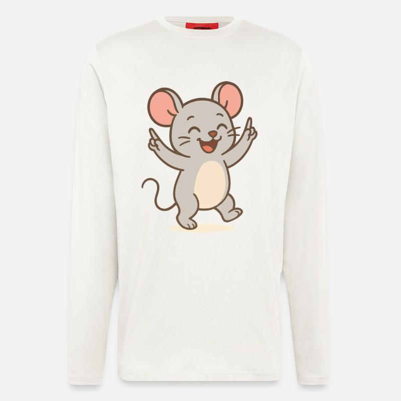 Glücks-Maus - Langarmshirt - made by SPREAD  - OFF WHITE