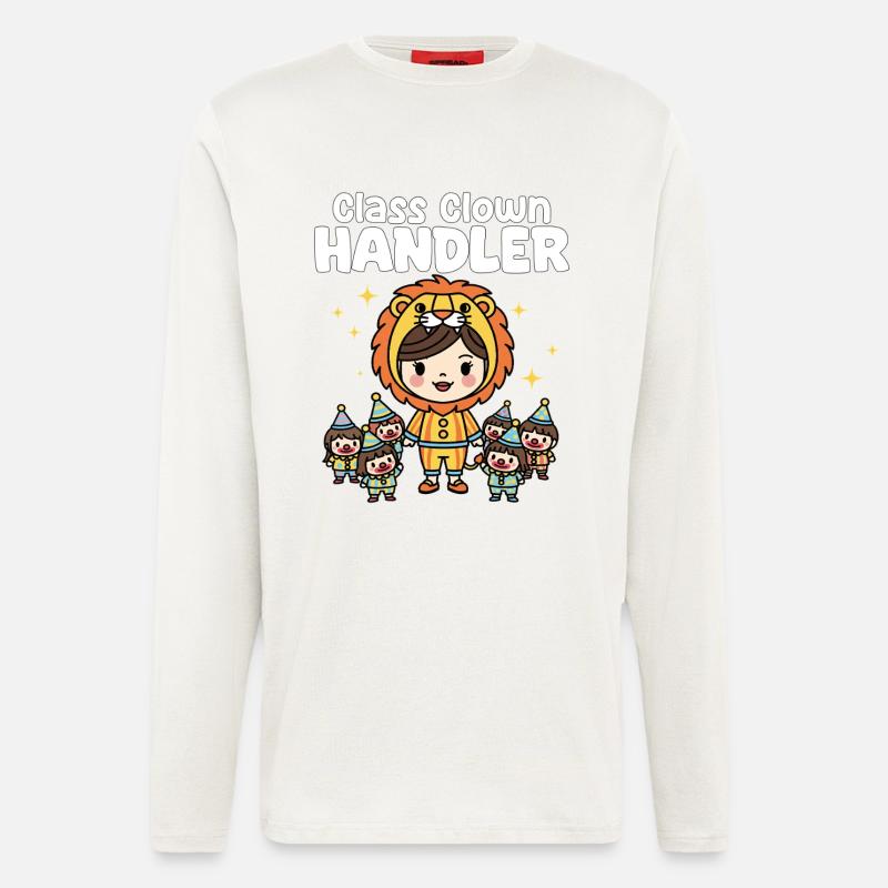 KLASSE CLOWN HANDLER - LEHRER GESCHENK - Langarmshirt - made by SPREAD  - OFF WHITE