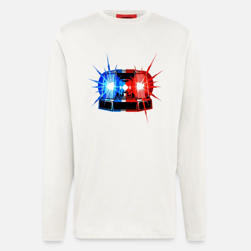 Blue Light Siren – Emergency Warning System - Longsleeve - made by SPREAD - OFF WHITE