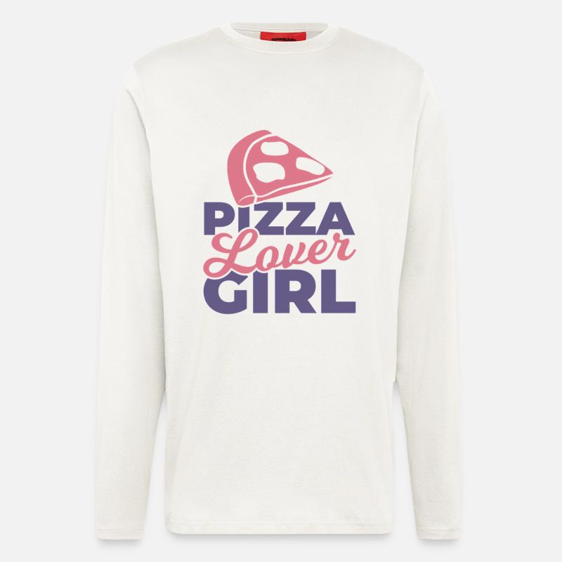 Mädchen das Pizza liebt - Langarmshirt - made by SPREAD  - OFF WHITE
