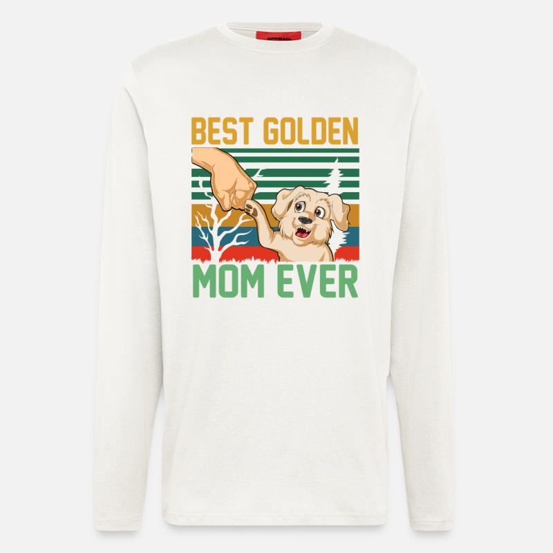 Golden Retriever Mutter Zitat - Langarmshirt - made by SPREAD  - OFF WHITE